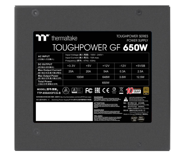 THERMALTAKE ToughPower GF 650W Modular 80+Gold PS-TPD-0650FNFAGE-2 - 662277 - zdjęcie 4